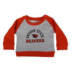 Infant Champion Orange and Grey Raglan Sweatshirt with Beaver