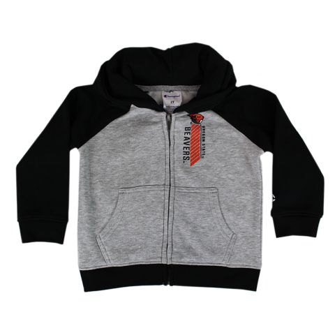 Toddler Champion Grey and Black Full Zip Beavers Hoodie