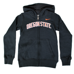 Youth Nike Black Oregon State Full Zip Hoodie