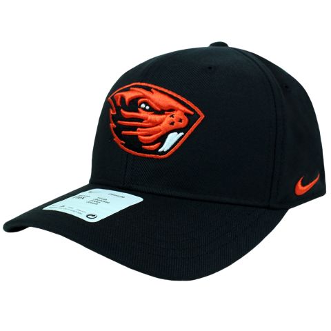 Youth Nike Black Classic Beaver Swoosh Flex Hat