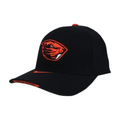 Youth Nike Black Sideline Swoosh Flex Hat with Beaver