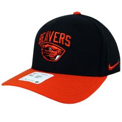 Youth Black and Orange Swoosh Flex Beavers Hat