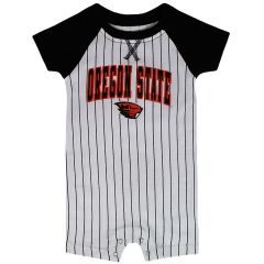 Infant Striped Oregon State Baseball Romper with Beaver