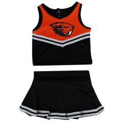 Toddler Black and Orange Beaver Cheer Set