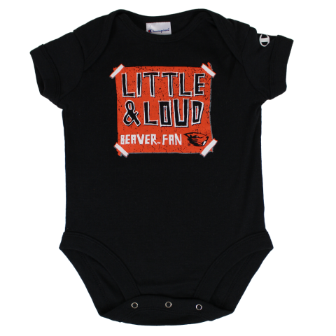 Infant Champion Black Little Loud Beaver Fan Onesie