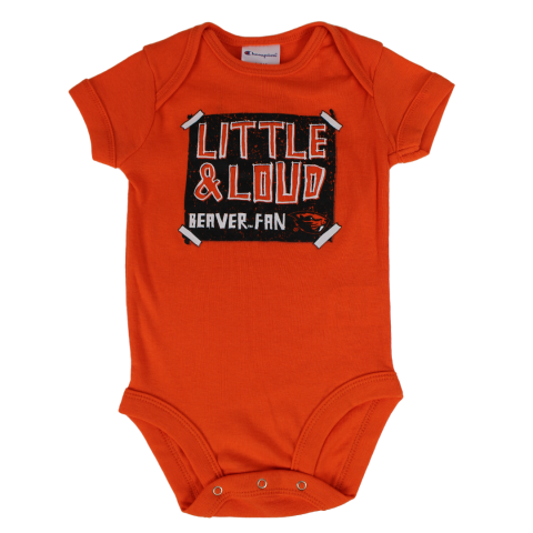 Infant Champion Orange Little Loud Beaver Fan Onesie