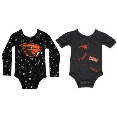 Infant Black and Grey Beaver Onesie Set