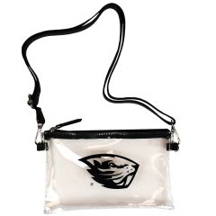 Small Clear Crossbody Bag with Beaver
