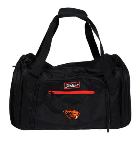 Black Titleist Player's Duffel Bag with Beaver