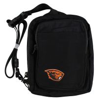 Black Crossbody Dash Pack with Beaver