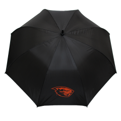 Black Golf Umbrella with Beaver