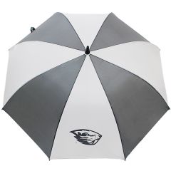 Charcoal and White Umbrella with Grey Beaver