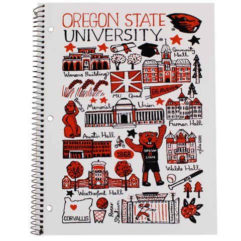 1 Subject Oregon State University Collage Spiral Notebook