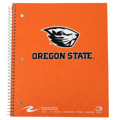 3 Subject Orange Beaver Spiral Notebook