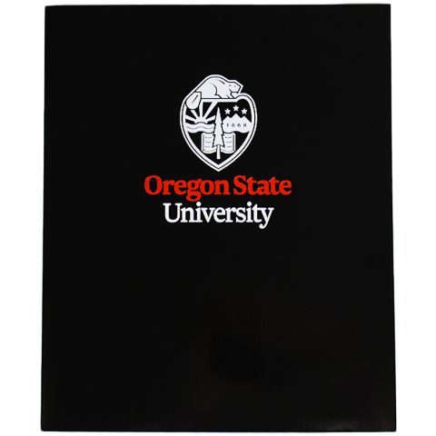 Black Glossy Portfolio with University Crest