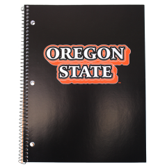 One Subject Black Oregon State Spiral Notebook