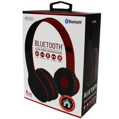 Black and Red Wireless Headphones with Mic