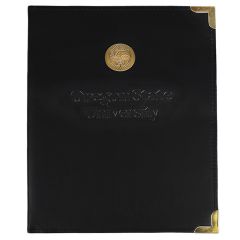 Black and Gold Padfolio with University Crest