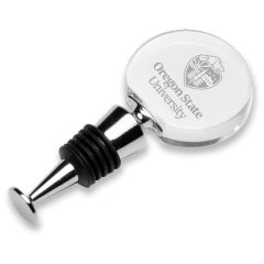 Campus Crystal Wine Stopper with Oregon State University Crest