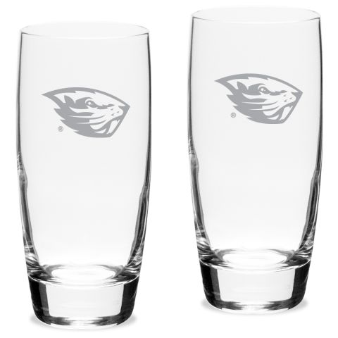 Campus Crystal Luigi Bormioli Cooler Glass with Beaver