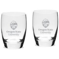 Campus Crystal Luigi Bormioli Water Glass with Oregon State University Crest