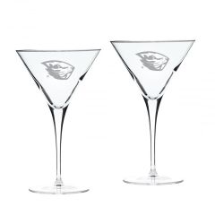 Campus Crystal Luigi Bormioli Martini Glass with Beaver