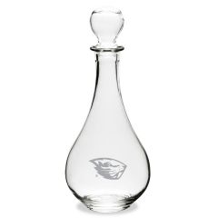 Campus Crystal Wide Bottom Decanter with Beaver