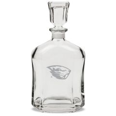 Campus Crystal Whisky Decanter with Beaver