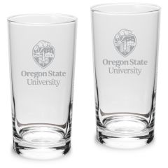 Campus Crystal Highball Glass with Oregon State University Crest