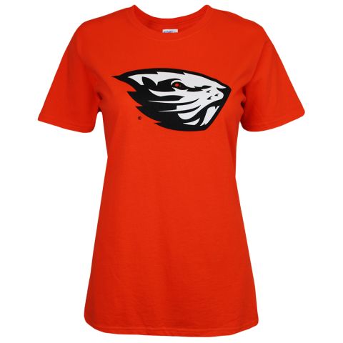 Value Women's Orange Tee with White Beaver