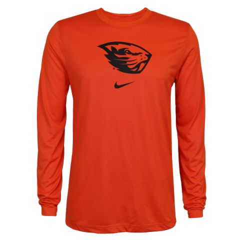 Men's Nike Orange Beaver Long Sleeve Tee