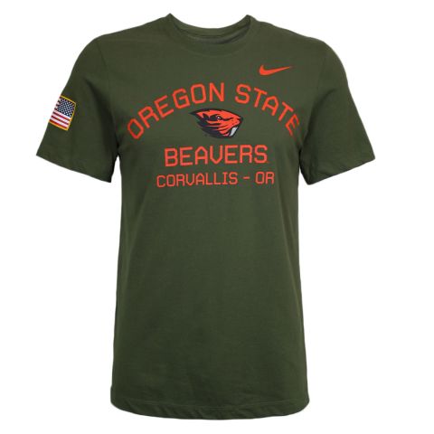 Men's Nike Olive Oregon State Beavers Tee