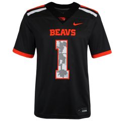 Men's Nike Anthracite and Camo Beavs Football Jersey