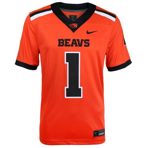 Men's Nike Orange and Black Beavs Football Jersey