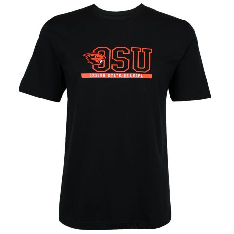 Men's Black Oregon State Grandpa Tee