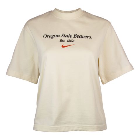 Women's Nike Ivory Oregon State Beavers Boxy Tee