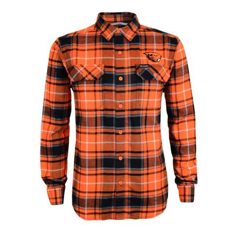 Men's Columbia Orange Plaid Beaver Flannel