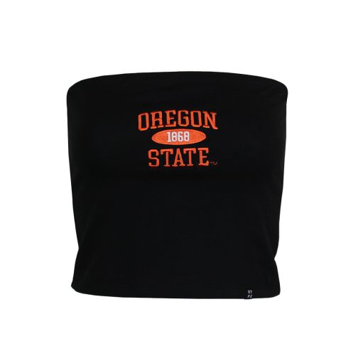 Women's Black Tube Top with Oregon State