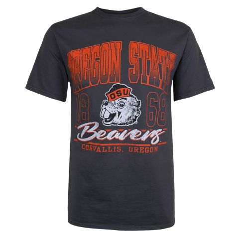 Men's Dark Grey Oregon State Beavers Tee with Benny