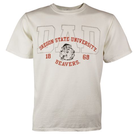 Men’s Ivory Oregon State Dad Tee with Benny