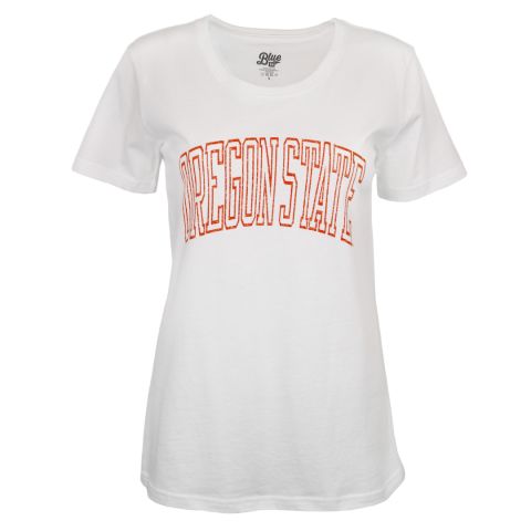 Women's White Short Sleeve Oregon State Tee
