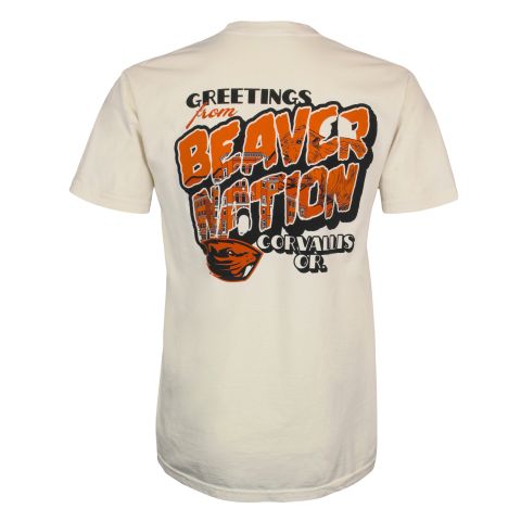 Men's Ivory Beaver Nation Back Graphic Tee
