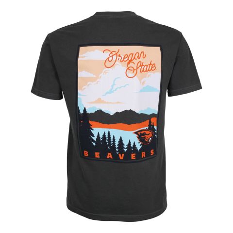 Men's Grey Oregon State Scenery Graphic Tee