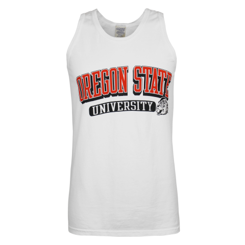 Men's White Oregon State University Tank Top