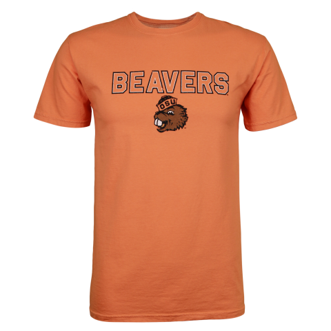 Men's Orange Beavers Tee with Benny