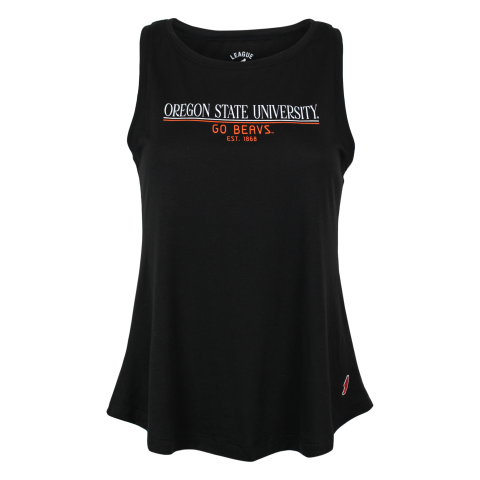 Women's Black Tank top with Oregon State University