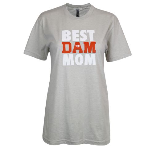 Unisex White Smoke Best Dam Mom Tee with Beaver