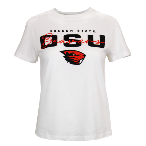 Women's Champion White OSU Beavers Tee