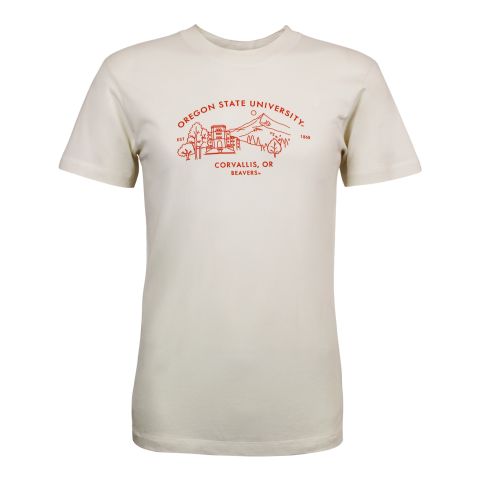 Men's White Oregon State University Weatherford Tee