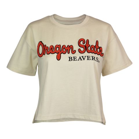 Women's Beige Oregon State Beavers Tee